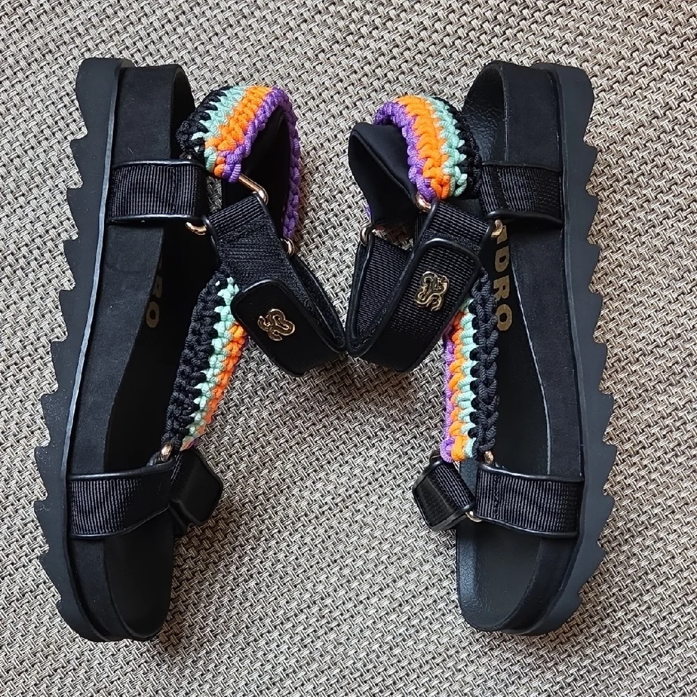 Sandro crochet-knit lug sandals - Picture 5 of 9